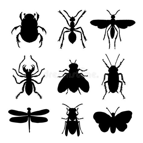 Insect Animal Icon Flat Isolated Black Silhouette Bug Ant Butterfly Spider Vecto , #spon, #Flat, #Isolated, #Black, #Insect, #Animal #ad Spider Vector, Black Insects, Insect Tattoo, Icon Design Inspiration, Silhouette Tattoos, Watercolor Kit, Halloween Silhouettes, Animal Icon, Animal Silhouette