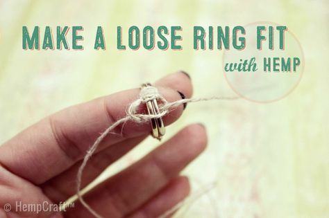 Make a loose ring fit better with hemp string or cord. Find out how to use a simple knot to make rings stay together or give your loose rings a snugger fit. Make A Ring Smaller, Flower Engagement Ring Set, Ring Holder Diy, Single Diamond Necklace, Ring Size Adjuster, Gold Flower Ring, Resize Ring, Ring Spacer, Flower Engagement Ring