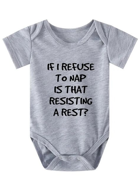 Baby Boys Casual Cute Short Sleeve Onesie With "if I Refuse - Temu Onsies Ideas, Unisex Onesies, Summer Pregnancy, Cute Letters, Funny Baby Onesies, Baby Boy Onesies, Short Sleeve Romper, Pregnancy Gifts, Cute Shorts