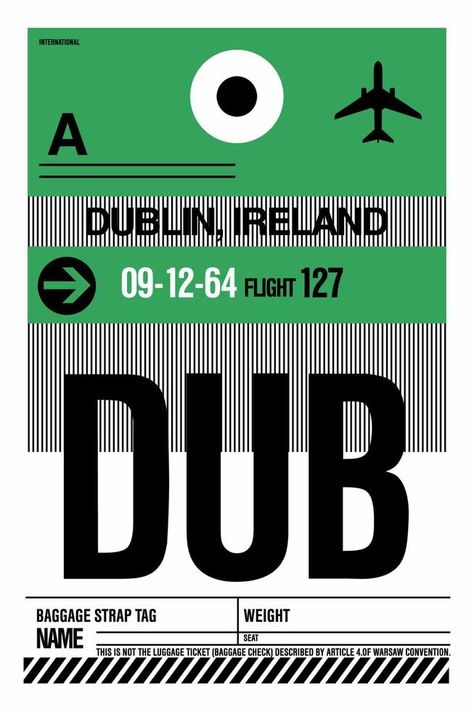 Airport Airline Luggage Bag Baggage Tags Tickets Dublin Checked Baggage, Baggage Tags, Luggage Bag, Infographic Design, Dublin, Luggage Bags, Collage, Tags, Pins