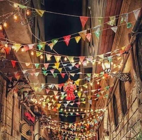 Ramadan Street, Street Decoration, Ramadan Vibes, Ramadan Photos, Life In Egypt, Ramadan Ideas, Ramadan Kareem Pictures, Ramadan Images, Eid Crafts