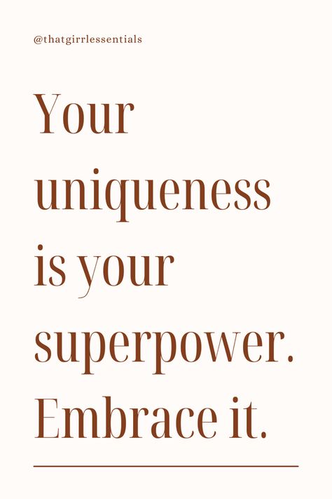 Embrace Your Uniqueness Quote, Quotes About Embracing Life, Embrace Quotes Inspiration, Embrace Who You Are, 2025 Word, Embrace Quotes, Self Love Quote, One Little Word, Aesthetics Quote