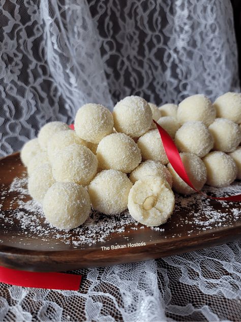 Soaked Almonds, Candy Truffles, Ethnic Food, Blanched Almonds, Truffle Recipe, Almond Flavor, Cookie Tray, Flavored Milk, Unsweetened Coconut