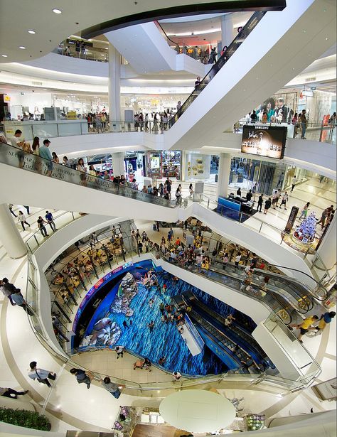 Siam Paragon Mall by Asiacamera Siam Paragon Bangkok, Thailand Shopping, Bangkok Shopping, Siam Paragon, French Interior Design, Shop Till You Drop, Shopping Malls, French Interior, Cloud Gate