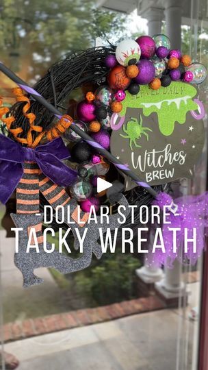 110K views · 6.9K reactions | 🗣️ MAKE HALLOWEEN TACKY AGAIN. What Mama wants, mama gets. I got all supplies for this DIY bubbling witches cauldron wreath from the dollar tree (minus the grapevine wreath and spray paint). Walmart sells both! Easy, affordable Halloween decor!!!! | Mary Beth Wilhelm | The Cardigans · Lovefool Dollar Tree Moon Wreath, Dollar Tree Crescent Moon Wreath, Dollar Tree Frankenstein Wreath, Witch Wreath Dollar Tree, Trendy Tree Wreaths Tutorials Halloween, Dollar Tree Halloween Decor, Halloween 3d, Dollar Tree Halloween, Witches Cauldron