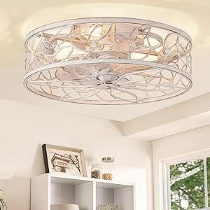 Front Dining Room, Color Ceiling, Ceiling Fan Light Fixtures, Fan Light Fixtures, Lighting Hallway, Bladeless Ceiling Fan, Aesthetic Lights, Low Profile Ceiling Fan, Caged Ceiling Fan