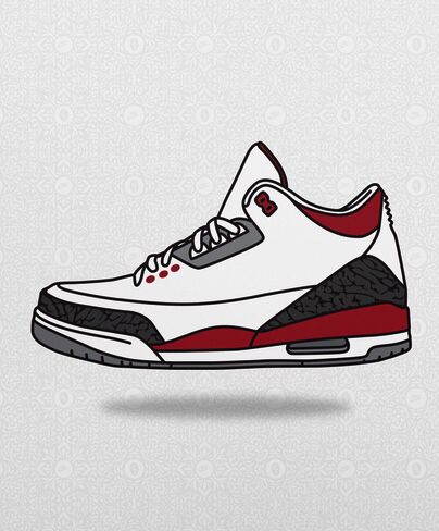 Air Jordan 3 Fire Red Jordan 3 Drawing, Air Jordan 3 Fire Red, Retro 3s, Jordan 3s, Sneakers Drawing, Cool Car Drawings, Red Tattoos, Shoe Wishlist, Jordan 23