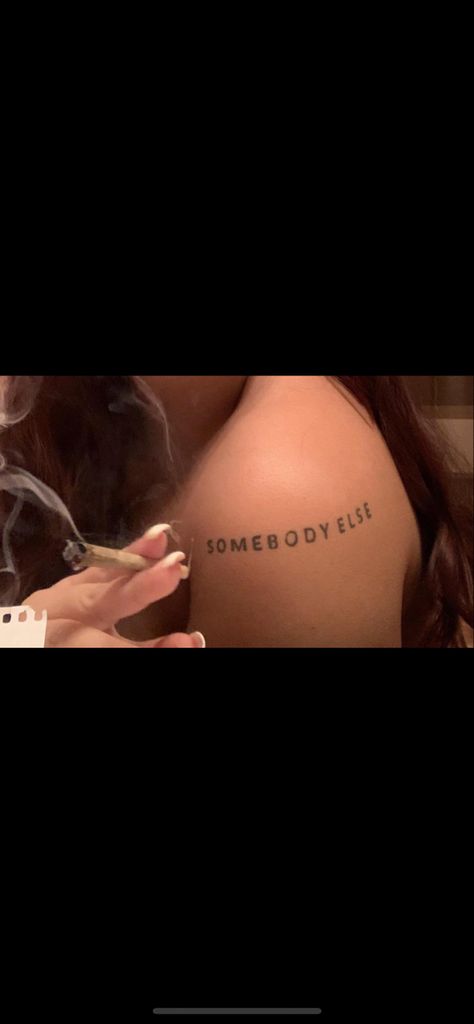 Somebody Else The 1975 Tattoo, 1975 Tattoo Ideas, Somebody Else The 1975, The 1975 Tattoo, 1975 Tattoo, Tattoos Inspo, Lyric Tattoos, Somebody Else, The 1975