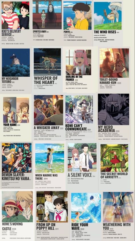 Cartoon Movies Recommendation, Anime Names List, All Studio Ghibli Movies, Medea Solon, Pic Anime, Ghibli Aesthetic, Pig Wallpaper, Anime Suggestions, Good Anime Series