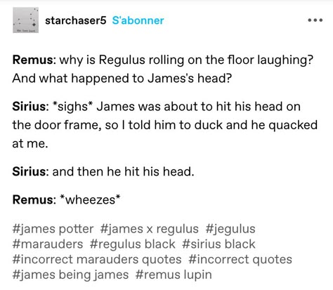 Marauders Memes Funny, Marauders Funny, Mauraders Era, Harry Potter Wallpaper Backgrounds, Harry Potter Texts, Gay Harry Potter, Harry Potter Tumblr, Harry Potter Puns, Harry Potter Ships