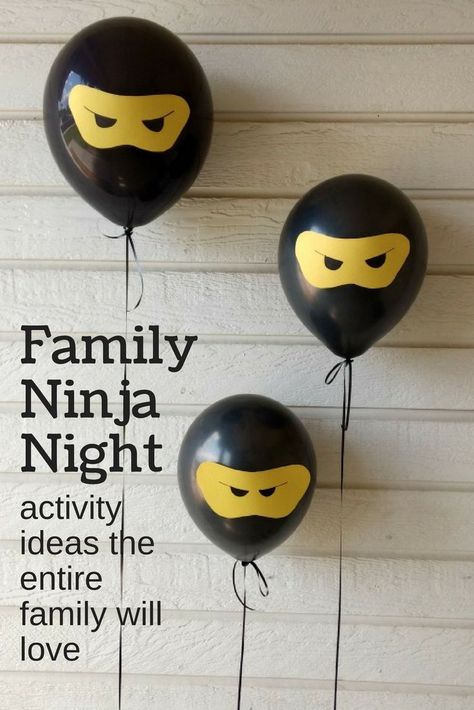 Ninja family night! I love #4 #ad #ninja Ninja Activities, Ninja Themed Birthday Party, Ninja Theme, Ninja Birthday Party, Naruto Birthday, Ninjago Birthday Party, Ninja Birthday Parties, Ninjago Birthday, Ninjago Party