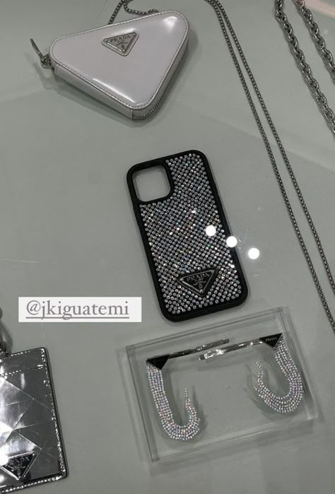 Sparkly Phone Cases, Prada Milano, Bling Phone Cases, Purse Collection, Stylish Iphone Cases, Iphone Life, Cute Iphone Cases, Cute Presents, Iphone Obsession