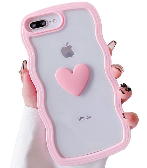 PRICES MAY VARY. Love-heart clear phone case specially designed for iPhone 8 Plus 5.5 inch & for iPhone 7 Plus 5.5 inch. Anti-fingerprint & Exquisite Silicone Back: the back panel is made from clear premium silicone material, making it more anti-slip, anti-scratch, anti-yellow and anti-stain, always looks pretty, excellent workmanship. 3D Cute Fashion Design: Three-dimensional love heart design combined with bright color, giving your device a stylish attractive looking. Also will be a wonderful Cute Iphone Cases Aesthetic, Phone Cover Aesthetic, Sparkly Phone Cases, 3d Love Heart, Wavy Frame, I Phone 8+, Iphone 7 Covers, Iphone 7 Phone Cases, 3d Love