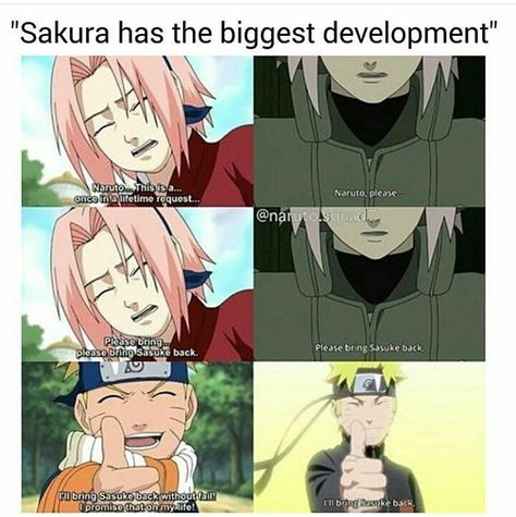 "but...but...but sakura is the goddess she the best kunoichi she could kill naruto and sasuke if she wanted" YEAH RIGHT (-_-) Sasuke Kills Sakura, Anti Sasusaku, Naruto And Sakura, Funny Naruto, Naruto Facts, Naruto Quotes, Funny Naruto Memes, Sasuke Uchiha Sakura Haruno, Naruto Stuff