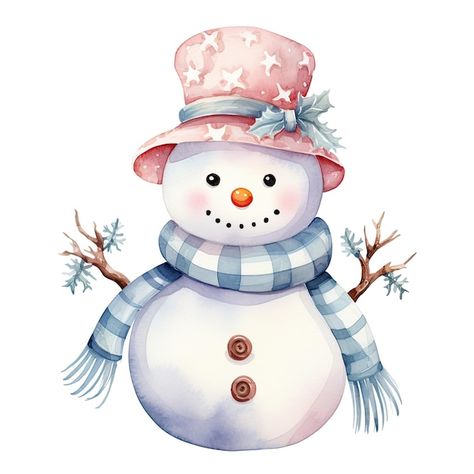 Photo cute girly snowman in pink hat and... | Premium Photo #Freepik #photo Bow Image, Xmas Drawing, Snow Men, Christmas Stockings Diy, Pastel Christmas, Winter Clipart, Christmas Craft Projects, Christmas Rock, Christmas Graphics