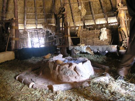 inside a crannog Celtic Archeology, Pictish Warrior, Dragon People, Primitive Houses, Petroglyphs Art, Backyard Seating Area, Scottish History, Wooden Building, Great Scot