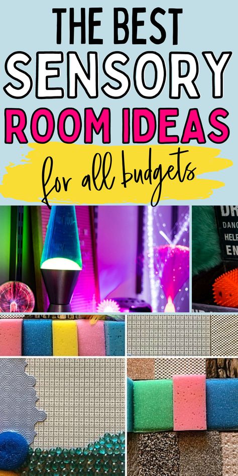 Sensory Needs In The Classroom, Calming Sensory Ideas, Sensory Room Special Education, Diy Sensory Room For Adults, Cheap Sensory Room Ideas, Sensory Room Diy At Home, Diy Sensory Bedroom Ideas, Sensory Clinic Ideas, Sensory Business Ideas