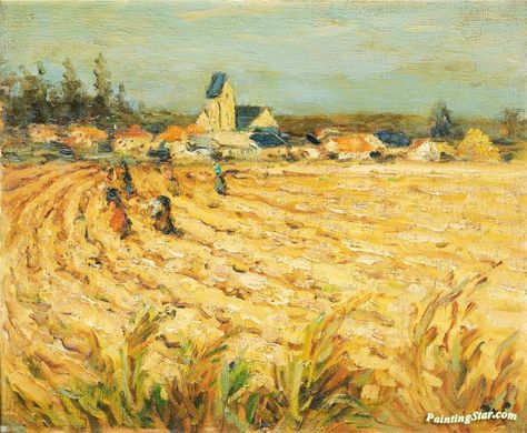 Gleaners,women in a wheat field Artwork by Marcel Dyf Hand-painted and Art Prints on canvas for sale,you can custom the size and frame Marcel Dyf Paintings, Field Artwork, European Sculpture, 19th Century Paintings, Prints On Canvas, Wheat Field, Wheat Fields, Impressionist Art, World Art