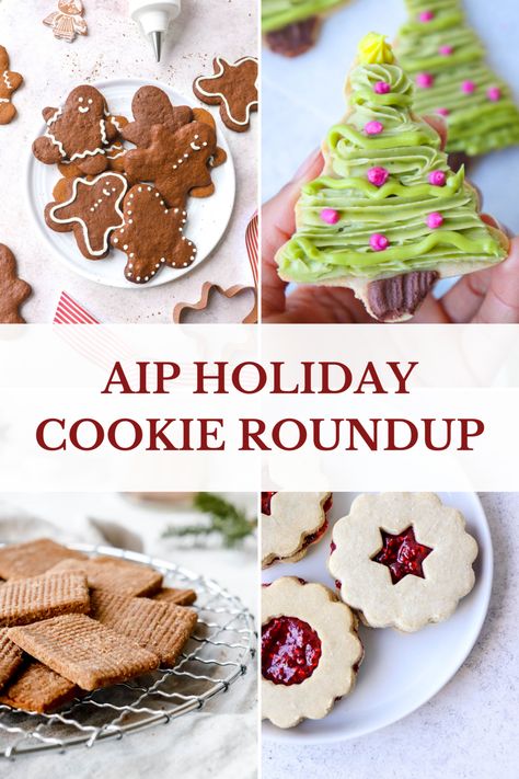 Paleo Christmas Cookies, Aip Cookies, Paleo Holiday Recipes, Aip Baking, Christmas Cutout Cookies, Autoimmune Paleo Recipes, Refined Sugar Free Recipes, Aip Desserts, Paleo Cookies