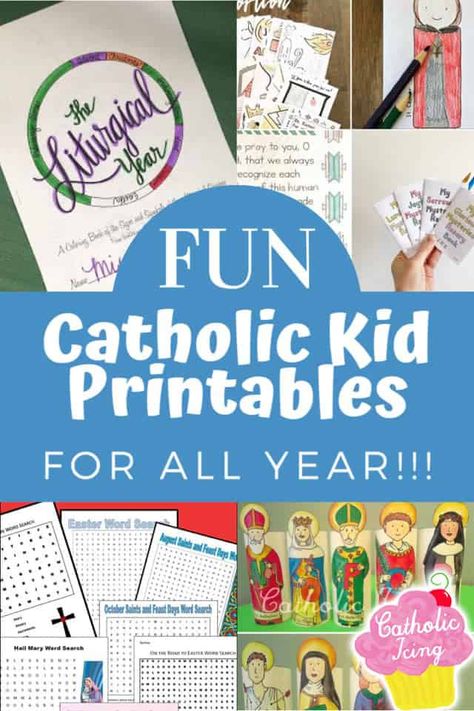 Ccd Activities, Catholic Kids Crafts, Catholic Icing, Catholic Kids Activities, Kid Printables, Catholic Sacraments, Catholic Homeschool, Catholic Education, Kids Printables