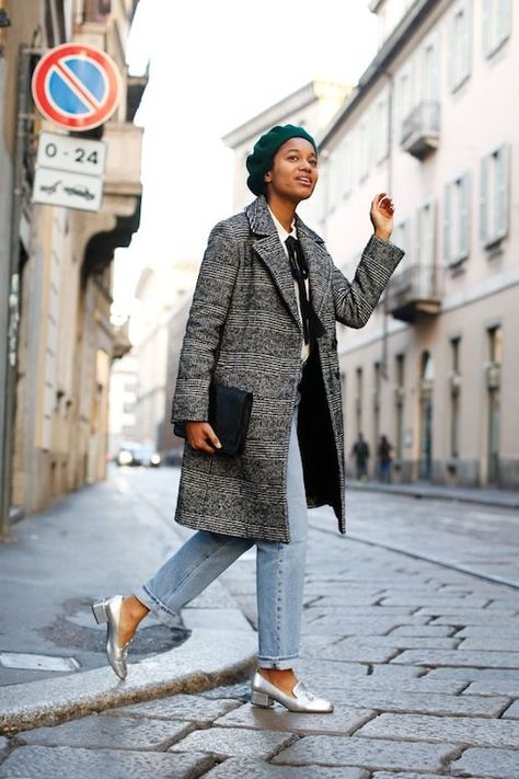 A Blogger-Approved Way To Style Silver Loafers Silver Loafers, Loafers Outfit, Giovanna Battaglia, Anna Dello Russo, Sarah Jessica Parker, Street Style Chic, Alexa Chung, Blake Lively, Mode Inspiration