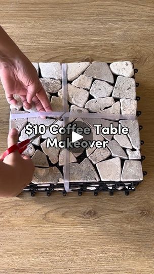 Table For 10, Kmart Home, Kmart Hacks, Coffee Table Makeover, Tile Adhesive, Stone Table, Cottage Life, Adhesive Tiles, Cheap Diy