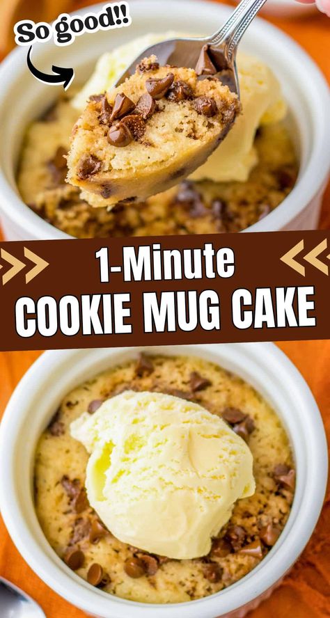 Microwave Chocolate Chip Cookie Easy Chocolate Chip Cookie In A Mug, Easy Microwave Desserts Cookie In A Mug, Cookie Recipes In Microwave, Easy Mug Chocolate Chip Cookie, Chocolate Chip Cookie In A Mug No Egg, Easy Chocolate Chip Desserts Simple, 10 Minute Dessert Recipes, Cookie In A Mug Recipe Microwave No Egg, Chocolate Cookie Mug Cake