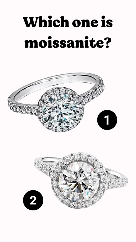 Can you guess which one is moissanite? 💍 Click through for the answer (and prices!) and read more about why moissanite engagement rings are surging in popularity. Moissanite Vs Diamond, Moissanite Engagement Rings, Best Diamond, Moissanite Rings, Moissanite Engagement Ring, Moissanite Engagement, Lab Diamonds, Budget Friendly, Lab Grown