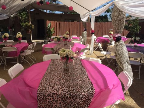 Pink and Leopard Print Baby Shower...by Mike's Party Decorations Cheetah Print Party Theme, Cheetah Print Party Ideas, Cheetah Print Party Decorations, Leopard Print Party Theme, Pink And Cheetah Party, Pink Leopard Birthday Party Ideas, Leopard Party Decorations, Pink And Leopard Party Decorations, Pink Leopard Party Decor