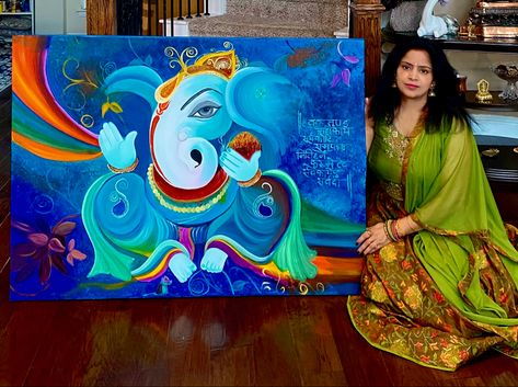 Ganpati Paintings Canvases, Ganesh Painting Canvases, Ganapati Painting Canvases, Lord Ganesha Paintings Canvases, Ganesh Canvas Painting, Ganesha Canvas Painting Acrylics, Ganesha Canvas Painting, Ganpati Abstract Painting, Abstract Painting Ganesha