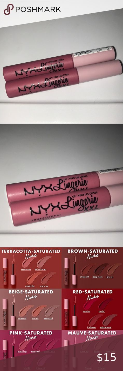 NYX LIP LINGERIE XXL LIQUID LIPSTICK PUSH’D UP (2) Nyx Lingerie Xxl Swatches, Nyx Push Up, Nyx Lip Lingerie, Nyx Lingerie, Nyx Lip, Lipstick Shade, Lip Shapes, Natural Lip, Make Up Inspo