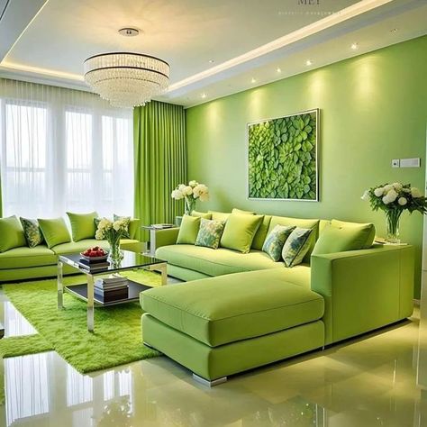 Green Interior Design Living Room, Chic Bedroom Design, Room Sofa Design, Home Decor Colors, Apartment Living Room Design, Living Room Sofa Design, Living Room Design Decor, Style At Home, Decoration Inspiration