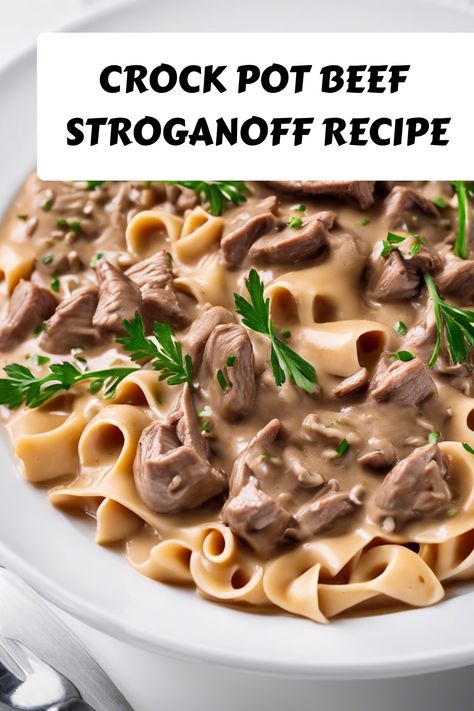 [object Object] Crock Pot Stroganoff, Crock Pot Beef Stroganoff, Crockpot Shredded Beef, Crockpot Recipes For Two, Beef Stroganoff Crockpot, Crock Pot Beef, Beef Stroganoff Recipe, Crockpot Recipes Beef Stew, Slow Cooker Beef Stroganoff