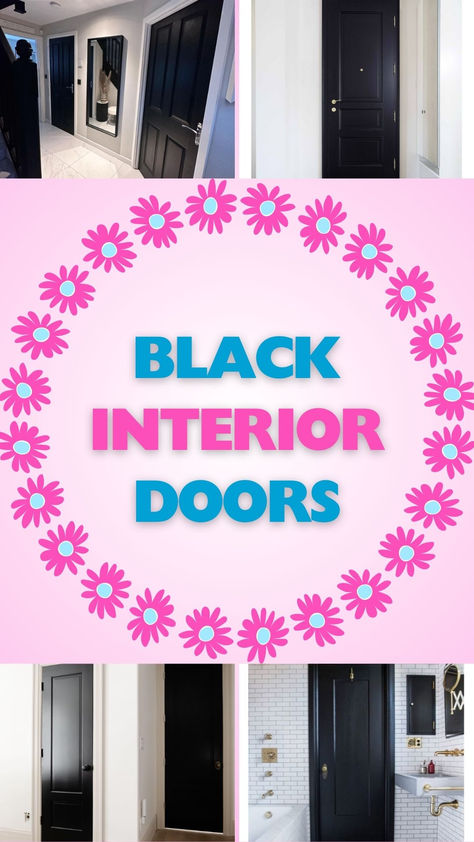 Discover 12 stunning black interior door designs to elevate your home decor with bold, modern, and timeless styles that create a sophisticated and stylish atmosphere. Internal Black Doors Ideas, Painting Bedroom Doors Black, Best Black For Interior Doors, Black Interior Doors With White Trim, Interior Black Doors, Black Doors Interior, Dark Interior Doors, Interior Door Ideas, Painting Interior Doors Black