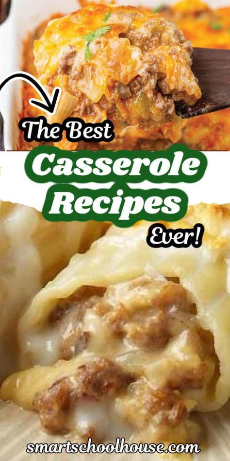 A good Casserole Recipe or bake is SO convenient for busy days! If you’re looking to add a little more to your weekly menu, consider some of these tricks from Smart School House for making the very BEST casserole. Here you will find ideas for breakfast, brunch, or dinner. All-year-round recipes. Chicken Tender Casserole, Pork Chop Dinner Ideas, Dinner Ideas Ground Beef, Casserole Pizza, Ground Beef Ideas, Popular Casseroles, Casserole Meals, Best Casserole Recipes, Beef Ideas