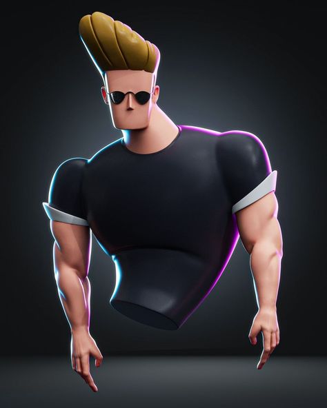 Carlos Belmonte on Instagram: “Johnny Bravo One more collab with the goat @ozzyoz_da_vyrus 🔥 Sculpted in Zbrush Rendered in Maya, Arnold Hope you like it! . . . . . .…” Johnny Bravo Cartoon, Fake Skin Tattoo, Zbrush Render, Fake Skin, Johnny Bravo, Gym Art, Person Drawing, 8k Wallpaper, 80s Cartoons