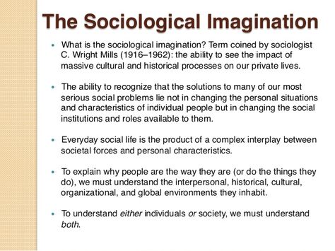 The Sociological Imagination Sociology Facts, Sociological Theories, Sociology A Level Families And Households, Sociology A Level, Sociology Quotes, Sociology Research Topics, Sociology Theory, Sociology Major, Sociological Concepts