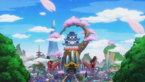 Check out my pin for more One Piece photo. Wano Wallpaper, One Piece Theme, Anime Places, One Piece Episodes, One Piece Photos, Japan Landscape, Acrylic Painting Flowers, One Piece Wallpaper Iphone, Captain Jack Sparrow