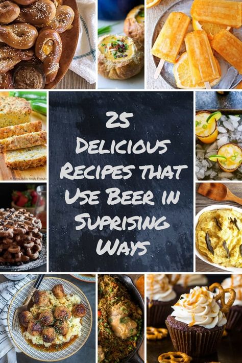 Serve Beer In Surprising Ways With These 25 Delicious Recipes #beer #buzzed #boozy #stpatricksday Desserts With Beer, Beer Dessert Recipes, Recipes With Beer In Them, Beer Food Recipes, Baking With Beer, Beer Dessert, Euros 2024, Beer Cheese Recipe, Craft Beer Recipes