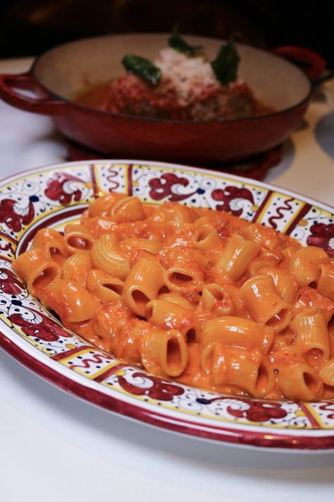 Spicy Rigatoni, Calabrian Chili Paste, Restaurants In New York City, Pesto Tortellini, Restaurants In Nyc, Calabrian Chili, Italian Sauce, Gluten Free Menu, Vodka Sauce