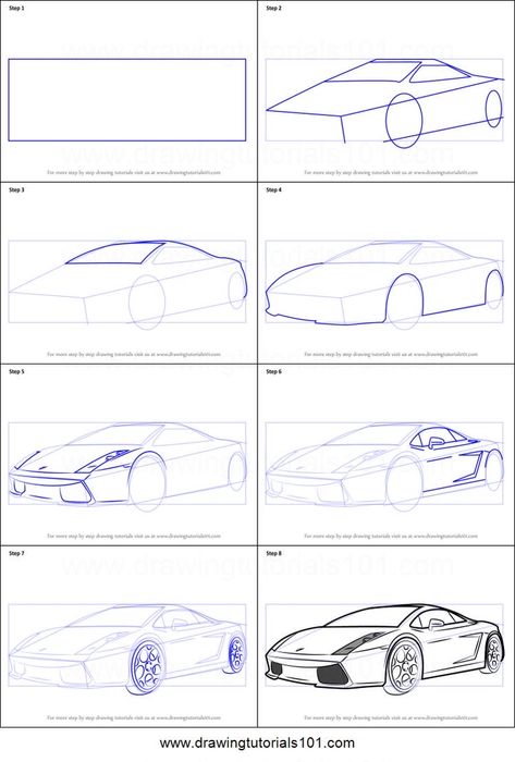 Simple Car Drawing, Car Drawing Pencil, Car Drawing Easy, Car Printable, Perspective Drawing Lessons, Block Painting, Car Drawing, Drawing Sheet, Cool Car Drawings