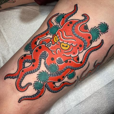 Instagram post by Ryan Buttar • Dec 15, 2019 at 12:45am UTC Japanese Traditional Octopus Tattoo, Japanese Octopus Tattoo Design, Octopus Japanese Tattoo, Japanese Octopus, Japanese Octopus Tattoo, Japanese Animal Tattoo, Traditional Octopus Tattoo, Traditional Tattoo Octopus, Japanese Traditional Tattoo