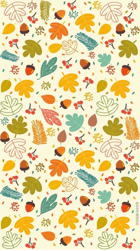 Graphic Illustration Wallpaper, Autumn Phone Wallpaper, Autumn Pattern, Fall Patterns, Holiday Wallpaper, Fall Prints, Leaf Wallpaper, Simple Wallpapers, Cute Backgrounds