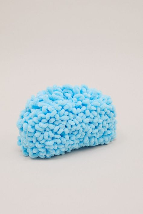 Bottega Veneta Mytheresa Crochet Cloud, Bottega Veneta Pouch, Crocheted Bags, Bottega Veneta Bag, Mini Pouch, Blue Accessories, Fancy Bags, Mini Pouches, Cotton Ball