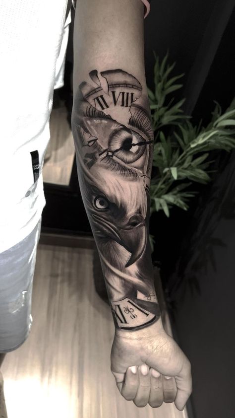 Black Men Tattoos, Angel Tattoo Designs, Eagle Tattoos, Leg Tattoo Men, Hand Tattoos For Women, Tattoo Desings, Best Sleeve Tattoos, Tattoo Videos, Viking Tattoos