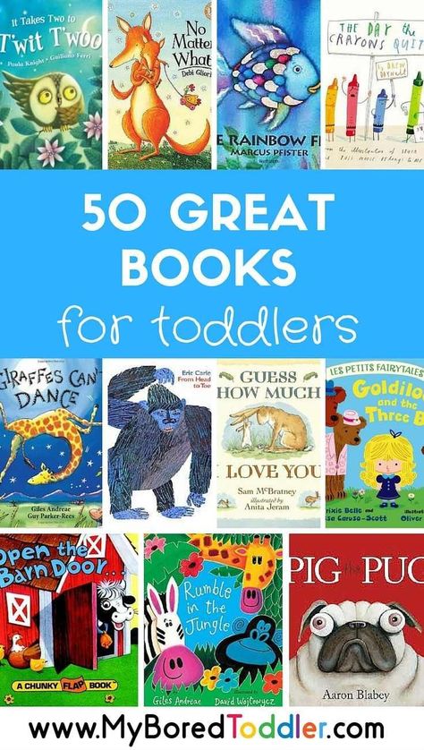 50 Great Books for Toddlers Best Toddler Books, Toddler Storytime, Books For Preschoolers, Books For Toddlers, Literary Themes, Childs Play, Library Activities, Preschool Literacy, Children Books