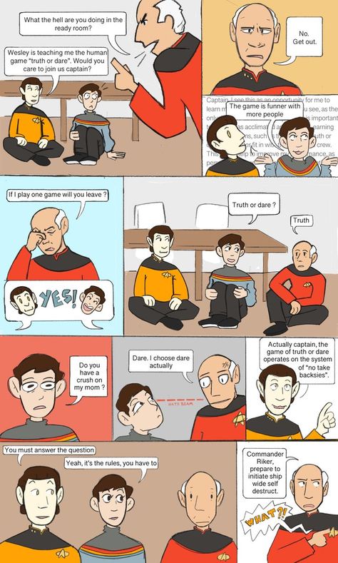 Star Trek Voyager Funny, Star Trek Data, Star Trek Generations, New Star Trek, High School Survival, Star Trek Funny, Star Trek Art, Starship Enterprise, Star Trek Voyager