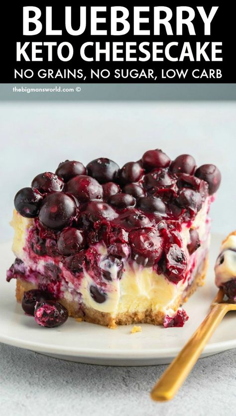 Keto Blueberry Cheesecake, Blueberry Cheesecake Recipe, The Boiled Egg Diet, Keto Blueberry, Low Fat Low Carb, Egg Diet Plan, Low Carb Low Fat Recipes, Baking Powder Uses, Low Carb Cheesecake