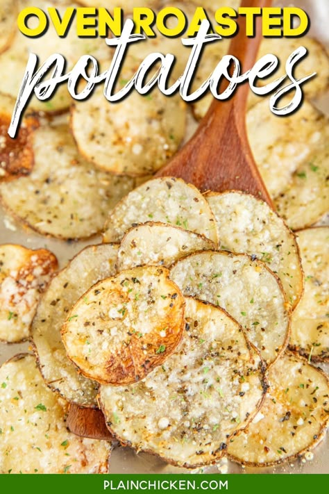 Oven Sliced Potatoes Recipes, Cooking Potatoes In Oven, Roasted Sliced Potatoes In Oven, Crispy Sliced Potatoes In The Oven, Oven Sliced Potatoes, Sliced Potatoes In The Oven With Cheese, Simply Potatoes Recipes Diced, Potato Side Dishes Easy Oven, Sliced Potato Recipes