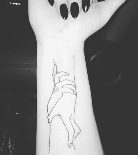 • holding on to you • Hand Holding Tattoo Design, Tattoos Of Hands Holding, 3 Hands Holding Tattoo, Tattoo Of Hands Holding Something, Fine Line Hand Holding Tattoo, Disneyland Couples Pictures, Hand Holding Tattoo, Hand Holding Something, Lost Tattoo